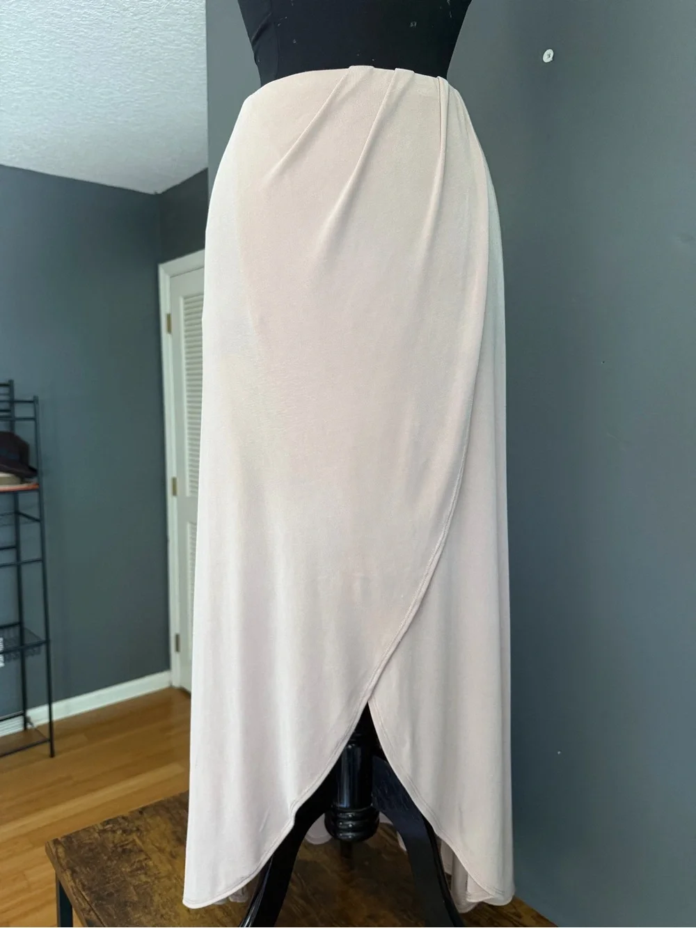 Free People Pale Blush High-Low Wrap Skirt